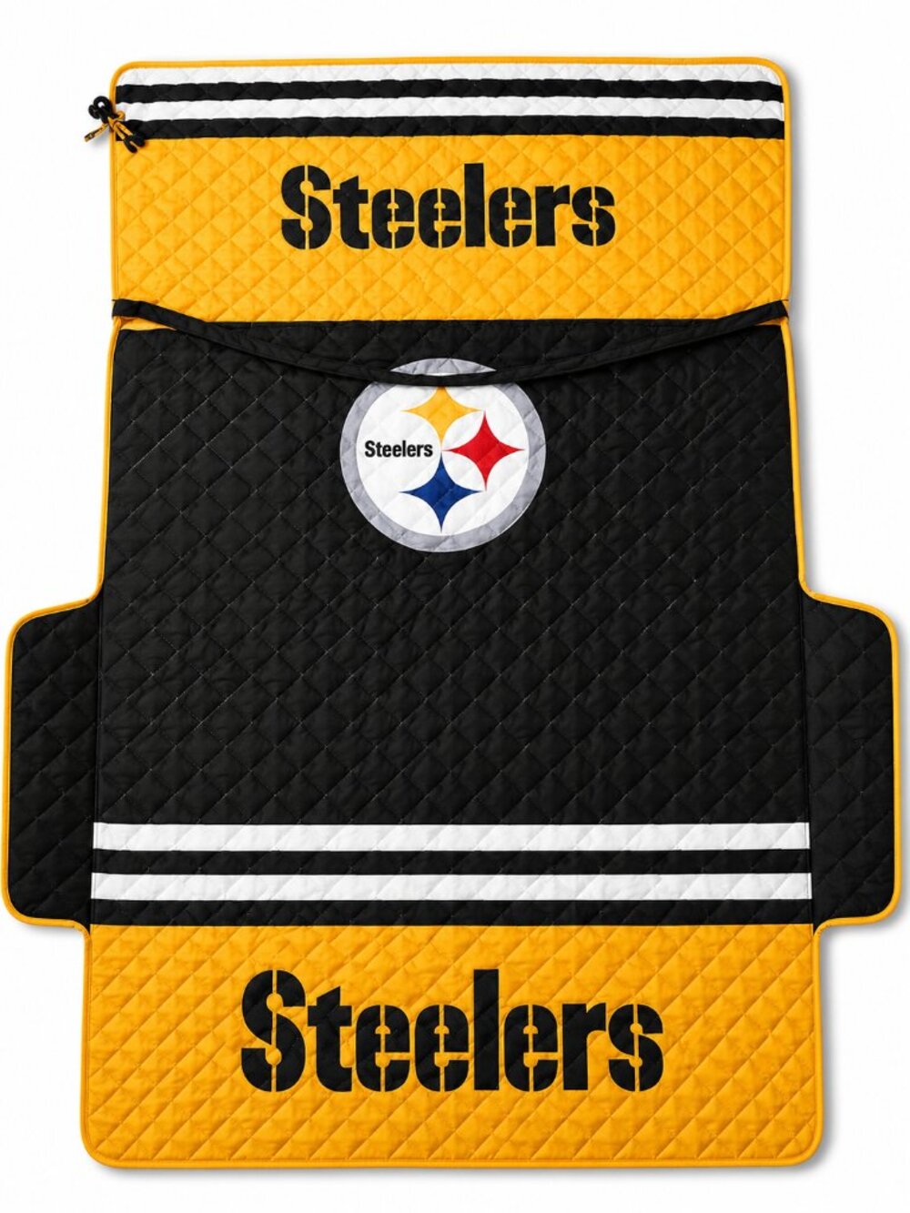Pittsburgh Steelers Quilted Stadium Poncho Wearable Blanket NFL
